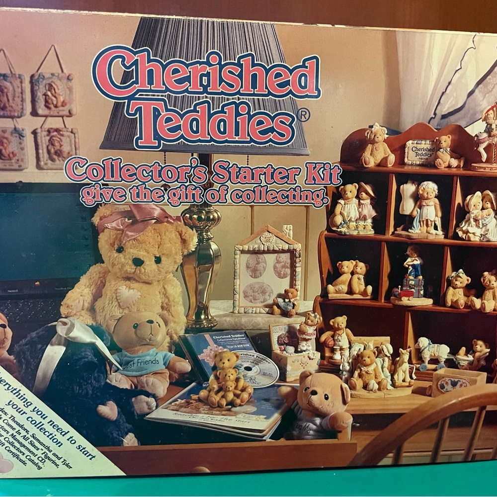 🧸New Enesco Cherished Teddies Collectible Kit with Pink Hearts